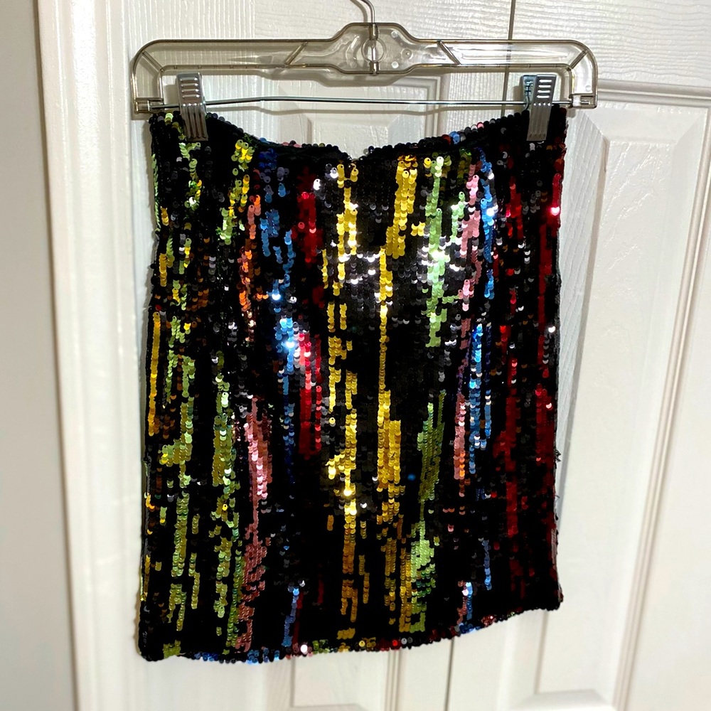 Heartloom Sequined Mini Skirt, Size Small